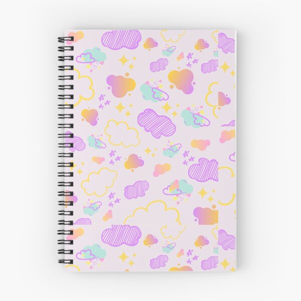 Item preview, Lilac violet dreamy neon clouds stars pattern gift design designed and sold by Michael Schmidt.