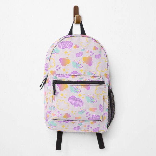 Item preview, Lilac violet dreamy neon clouds stars pattern gift design designed and sold by Michael Schmidt.