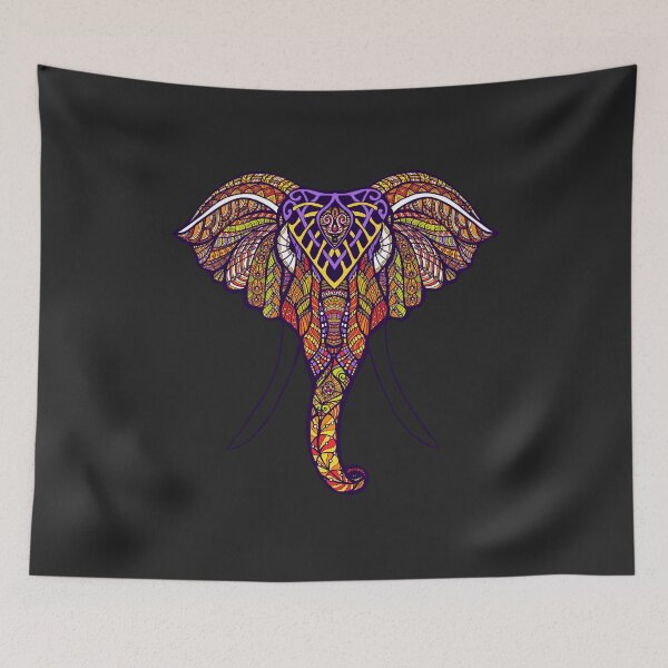 Item preview, Colorful Elephant Head Design designed and sold by Erikashop.