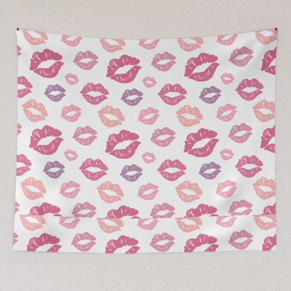 Item preview, Light pink purple lipsticks lips pattern gift design designed and sold by Michael Schmidt.