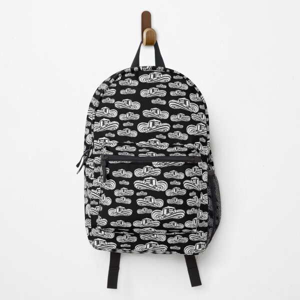 Item preview, Sombrero Vueltiao in Black and White Ink Pattern (Black Background) designed and sold by Diego-t.