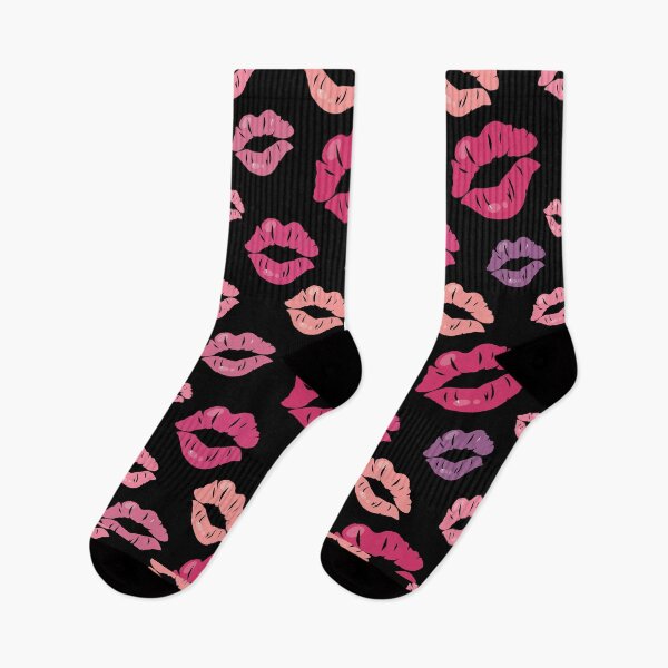Item preview, Dark pink violet lipstick lips pattern gift design designed and sold by Michael Schmidt.