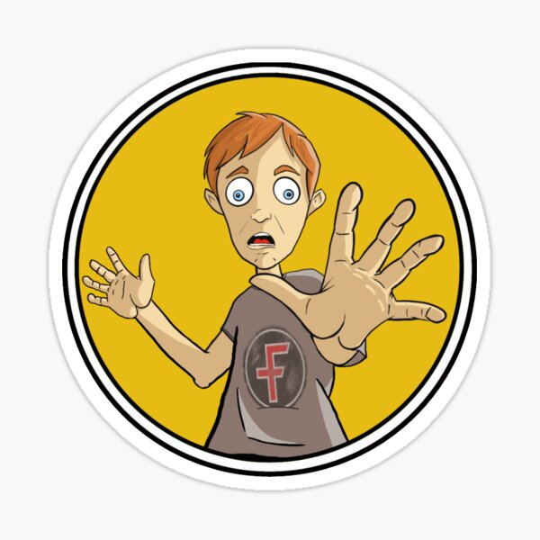 Scared monster ki Sticker