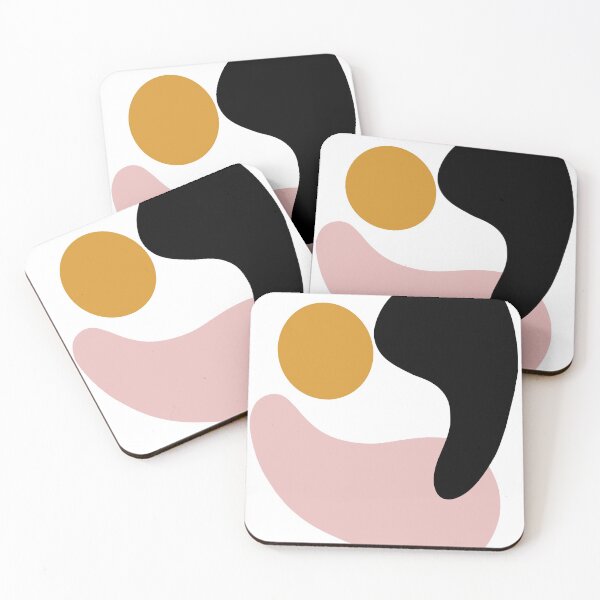 Item preview, Abstract Art - Shapes - Black Pink Yellow designed and sold by Geometricshow.