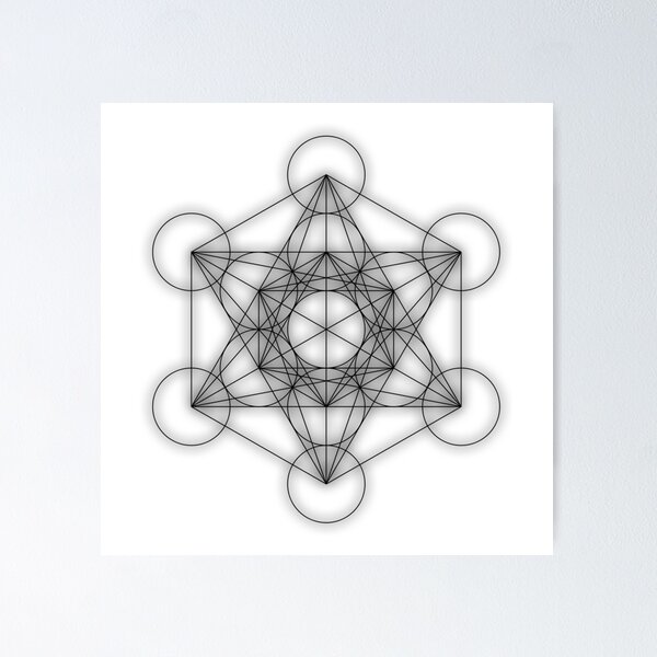 Item preview, Metatron cube - black designed and sold by JamesNicholls.