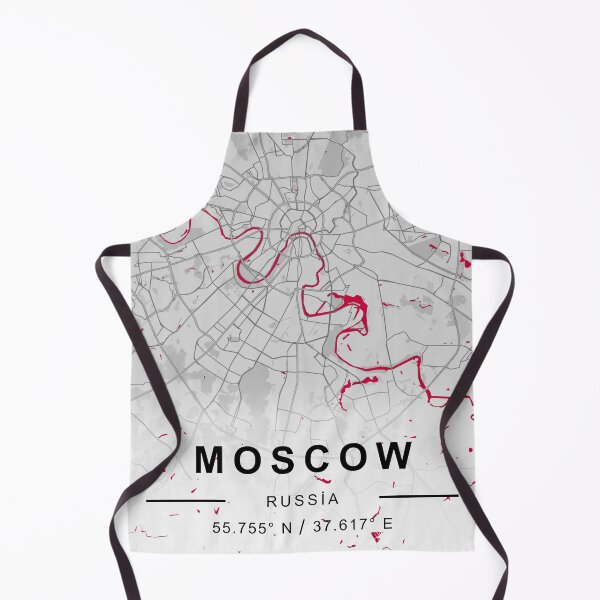 Item preview, MOSCOW CİTY ROAD MAP POSTER SİMPLE ALL ROADS BLACK AND WHİTE WİTH COUNTRY NAME AND COORDİNATES designed and sold by rashadat.