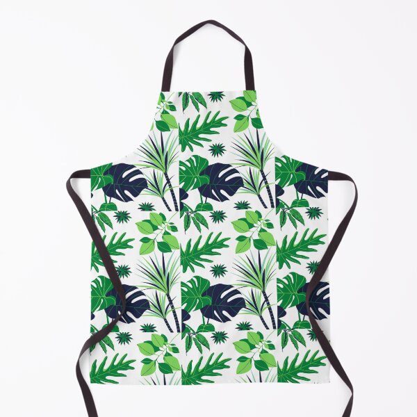 Aperçu de l'œuvre Conception de cadeau de modèle de feuilles de plantes vertes blanches de base créée et vendue par Michael Schmidt.