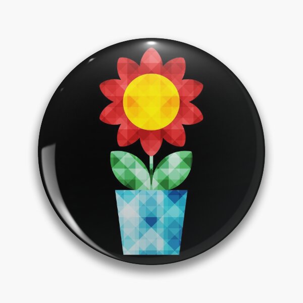 Item preview, Mid Century Modern Faceted Cute Flowers designed and sold by Elsy's Art.