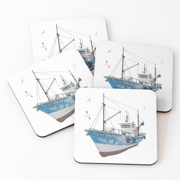 Item preview, Fishing cutter with seagulls designed and sold by MIRO3D.