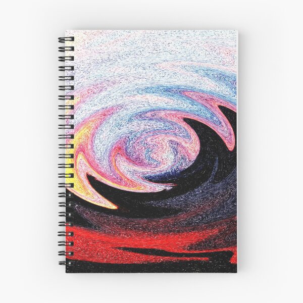 Item preview, Bright Lava field warped neon zig zag speckled pattern blue pink red and black designed and sold by CeeLeighTees.