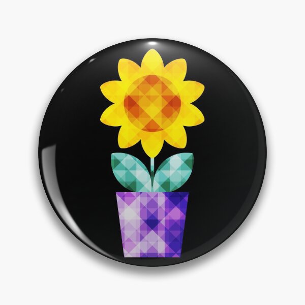 Item preview, Mid Century Modern Faceted Cute Flowers 2 designed and sold by Elsy's Art.