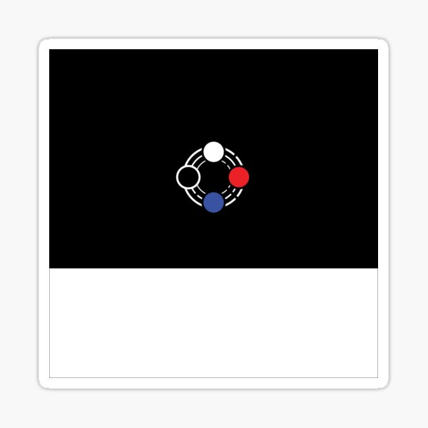 "Korean Flag Redesign Black Circle" Sticker by chanhigh Redbubble