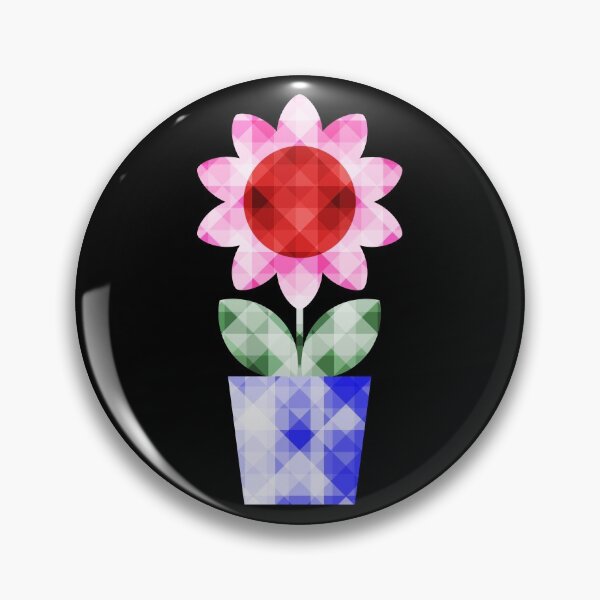Item preview, Mid Century Modern Faceted Cute Flowers 3 designed and sold by Elsy's Art.
