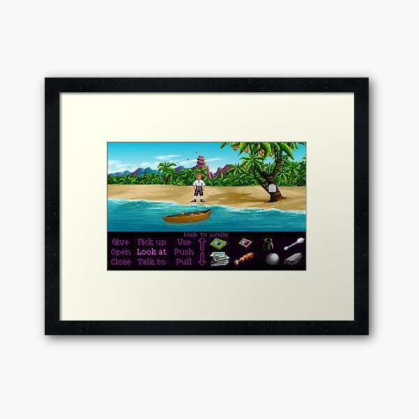 Finally on Monkey Island (Monkey Island 1) Framed Art Print