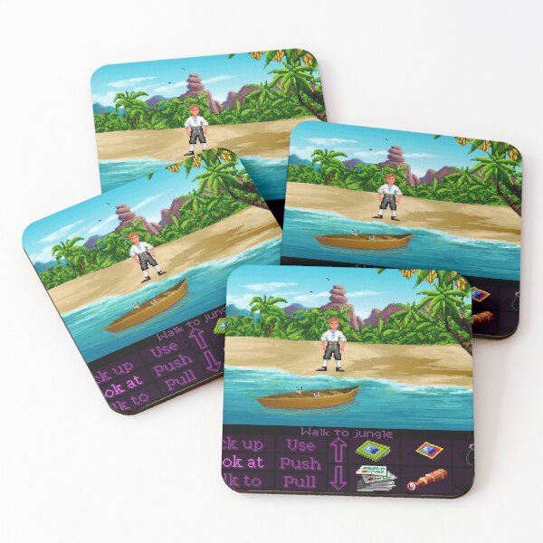 Finalmente en Monkey Island (Monkey Island 1) Posavasos (lote de 4)