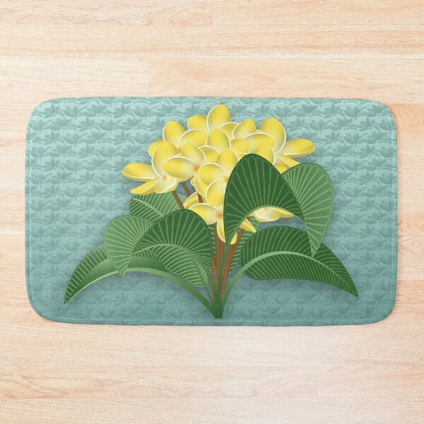 Item preview, Aqua, Yellow and Green Plumeria Plant designed and sold by Elsy's Art.