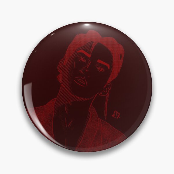 Item preview, A.C.E Junhee portrait manga character black red version negative designed and sold by Eddexn.
