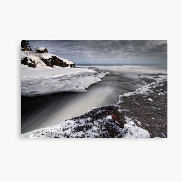 Cascade River Mouth, Lake Superior Metal Print