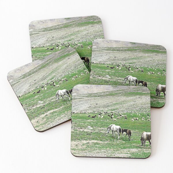 Item preview, Himalayan Wild Horses Herd  Grazing in a Field Landscape, Himalaya designed and sold by worldways.