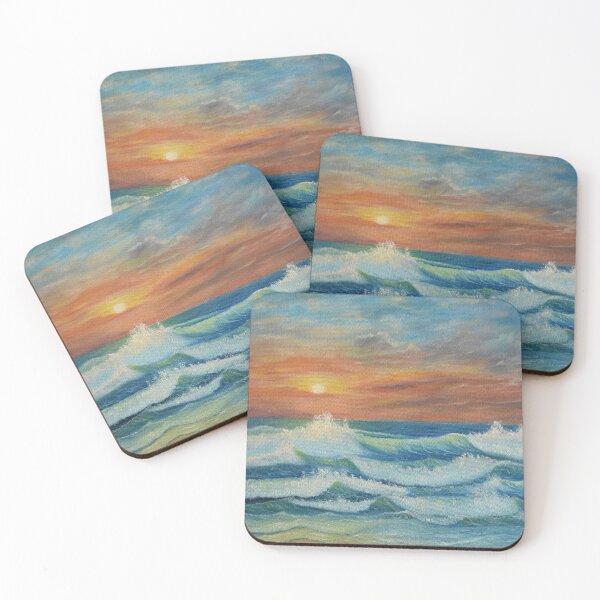 Item preview, Emerald Green Sea Waves at Sunset designed and sold by Goutami Mishra.
