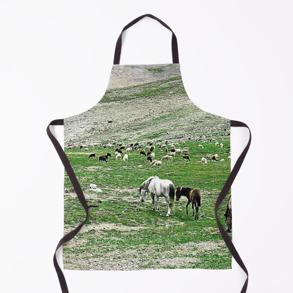 Item preview, Himalayan Wild Horses Herd Grazing in a Field Landscape, Himalaya designed and sold by worldways.
