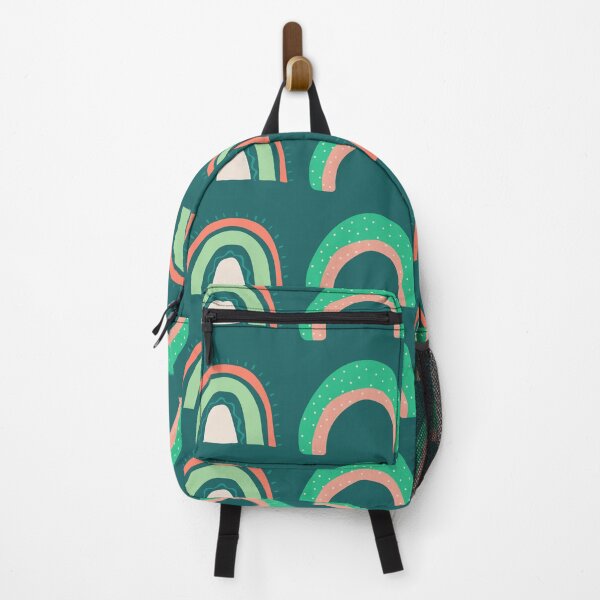 Item preview, Dark green curved rainbow pattern gift design designed and sold by Michael Schmidt.