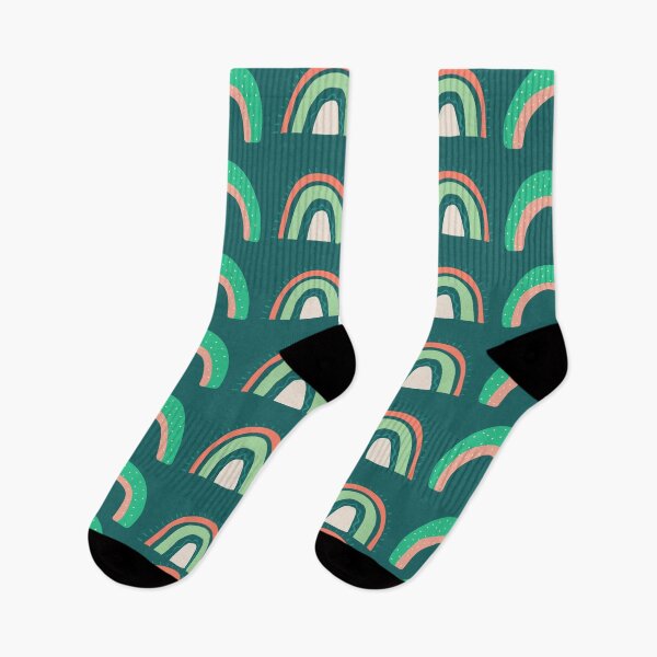 Item preview, Dark green curved rainbow pattern gift design designed and sold by Michael Schmidt.