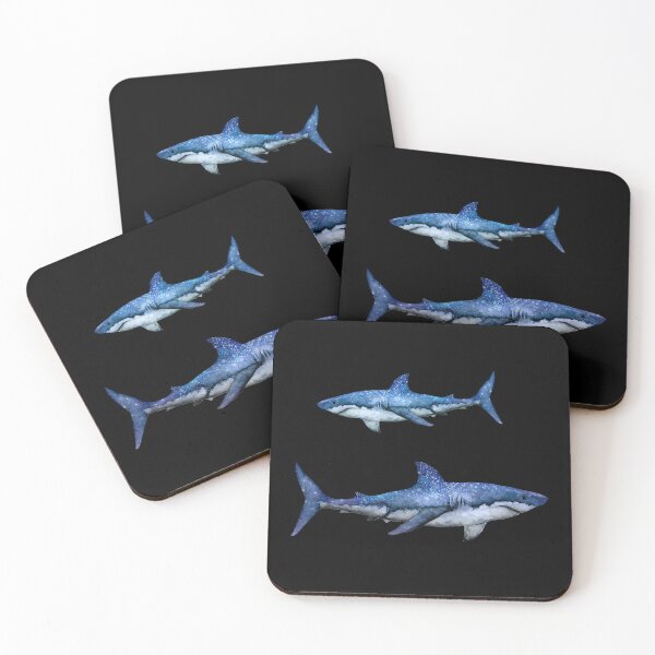 Item preview, Hydro Flask stickers - ocean blue shark galaxy space | Sticker pack set designed and sold by Vane22april.
