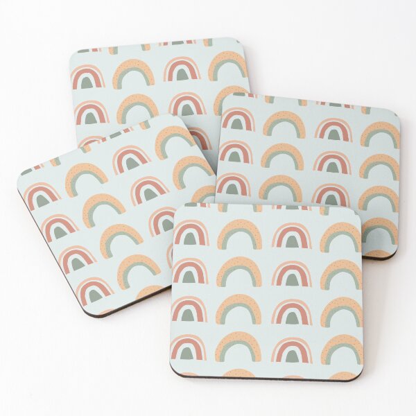 Item preview, Light blue curved rainbow pattern gift designs designed and sold by Michael Schmidt.