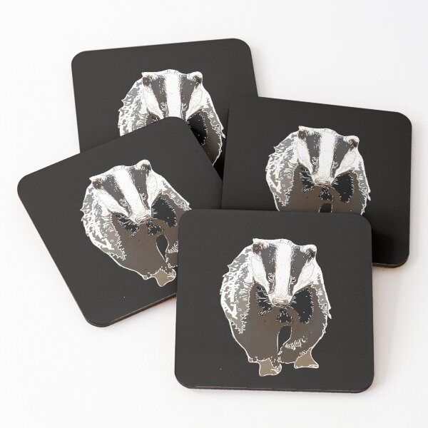 Item preview, European Badger White Alternate Print designed and sold by designsasstultd.