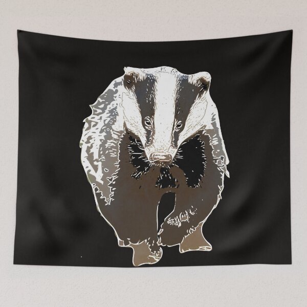 Item preview, European Badger White Alternate Print designed and sold by designsasstultd.
