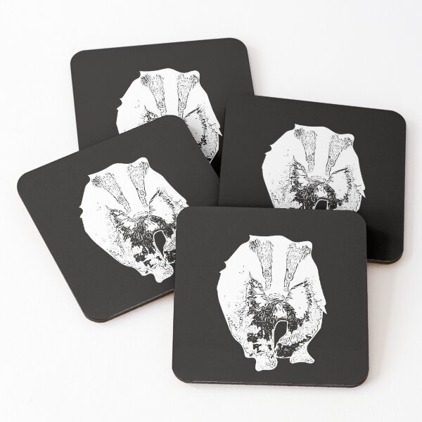 Item preview, European Badger White Print designed and sold by designsasstultd.