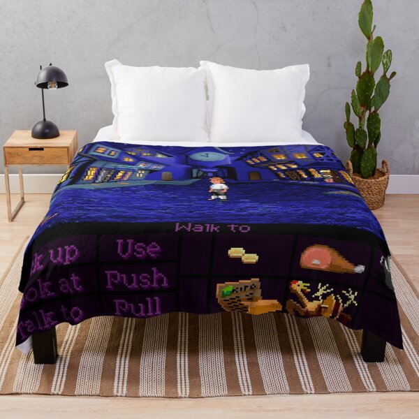 Melee Island streets (Monkey Island 1) Throw Blanket