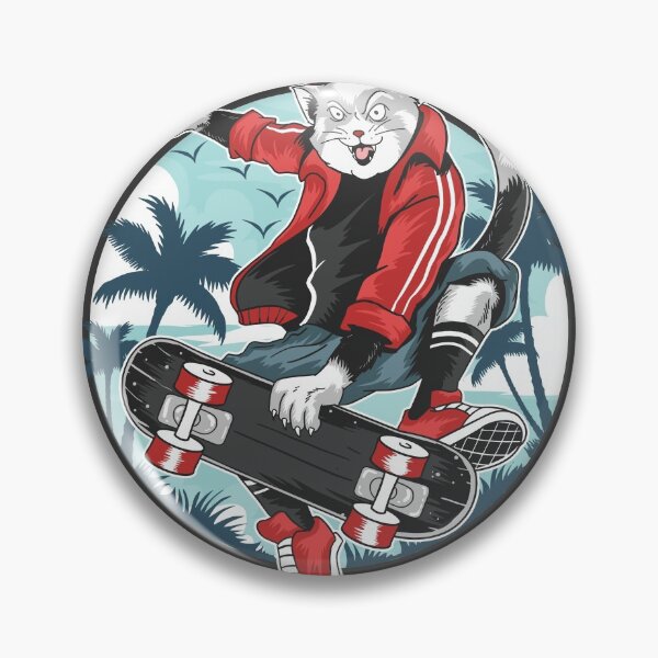 Item preview, Skateboarding Cat designed and sold by wazoosi.