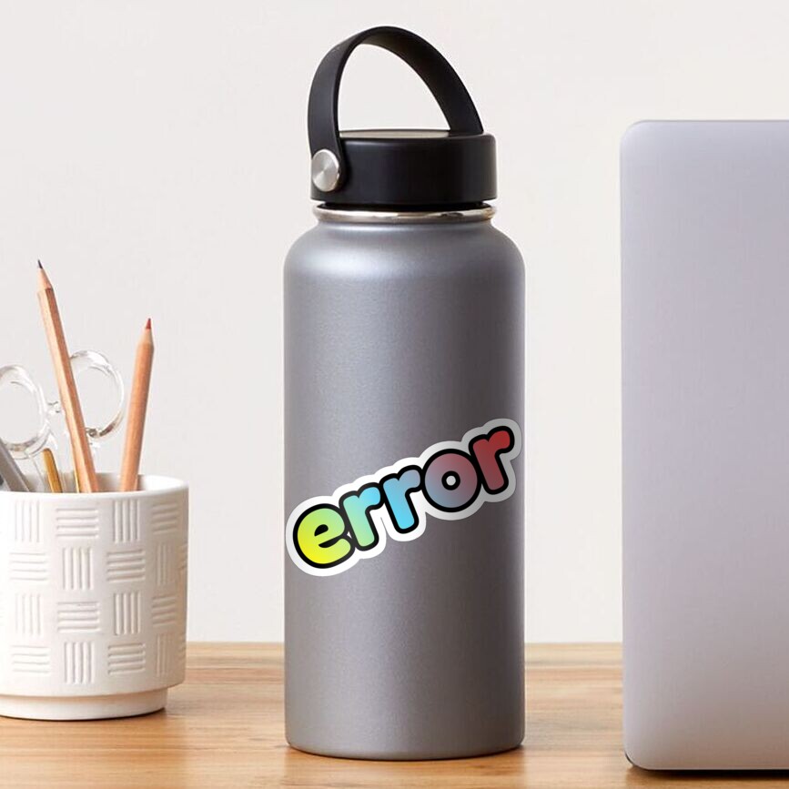Bubbly Rainbow Error Message Sticker