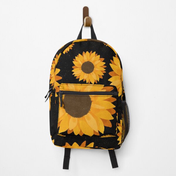 Artikelvorschau, Glückliches Sonnenblumenmuster in Schwarz und Gold entworfen und verkauft von CoffeePandaArt.