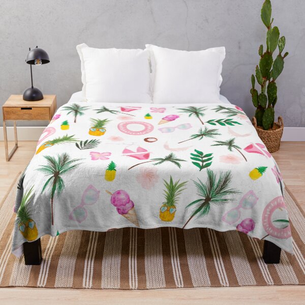 Item preview, Summer beach watercolor illustration pattern designed and sold by GirlyTrend.