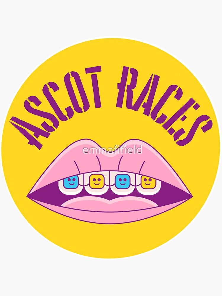 "Ascot Races Braces Cockney rhyming slang" Sticker for Sale by