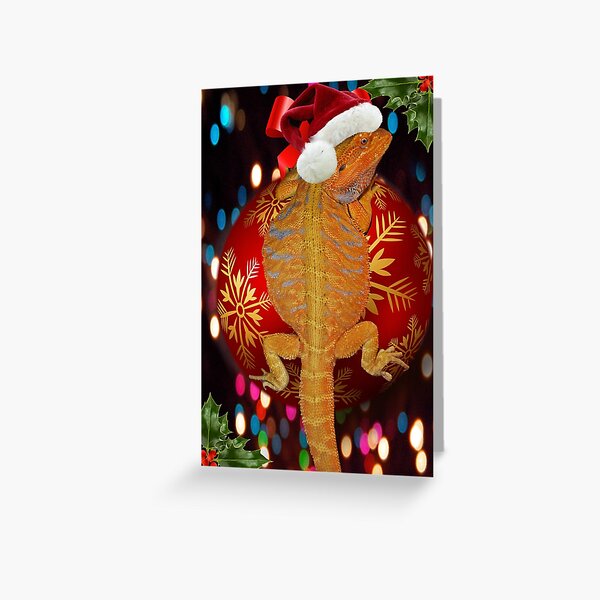 Christmas bearded dragon  Greeting Card