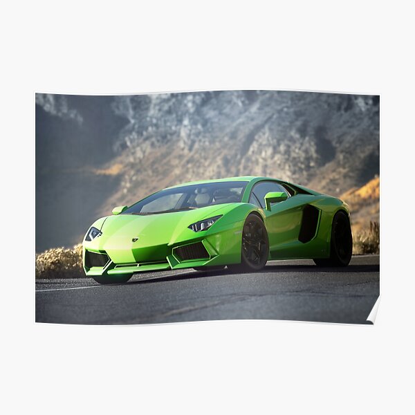 Lamborghini Aventador LP 700 photographie de voiture en gros plan Poster