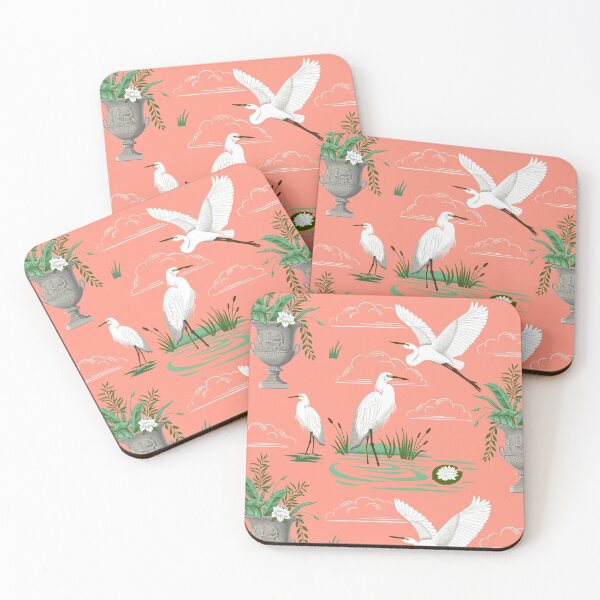 Item preview, E is for Egret—Coral designed and sold by Susan Faiola.