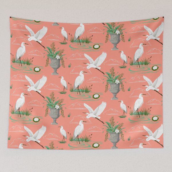 Item preview, E is for Egret—Coral designed and sold by Susan Faiola.