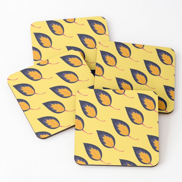Item preview, Flame-Shaped Leaves - Yellow Background designed and sold by amnali.