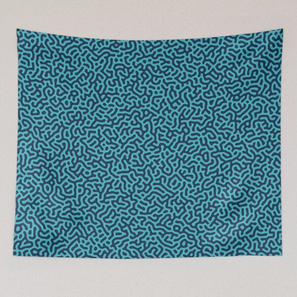 Item preview, Organic Turing Pattern – Cyan & Blue designed and sold by Monoman1a.
