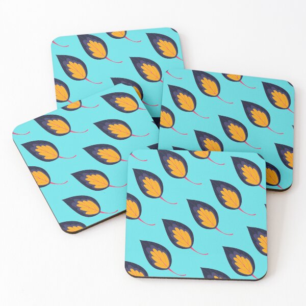 Item preview, Copy of Flame-Shaped Leaves - Blue Background designed and sold by amnali.