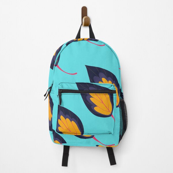 Item preview, Copy of Flame-Shaped Leaves - Blue Background designed and sold by amnali.