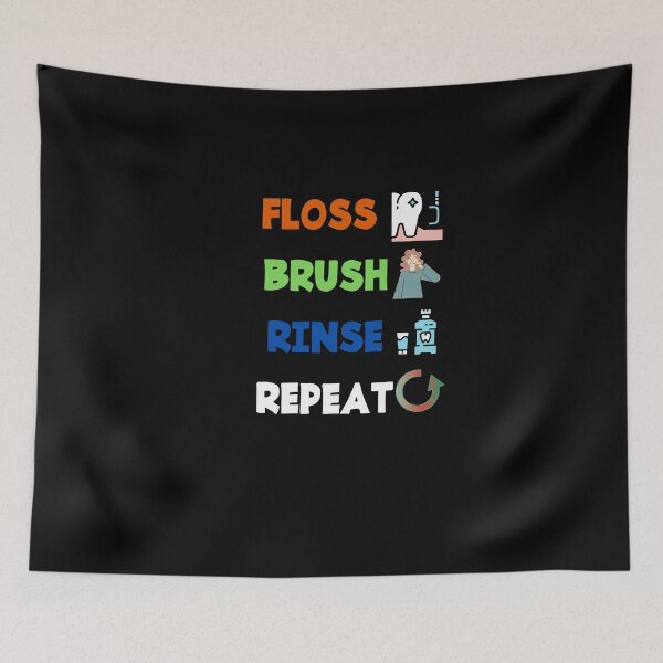 Item preview, Floss Brush Rinse Repeat designed and sold by DivineLiveShop.