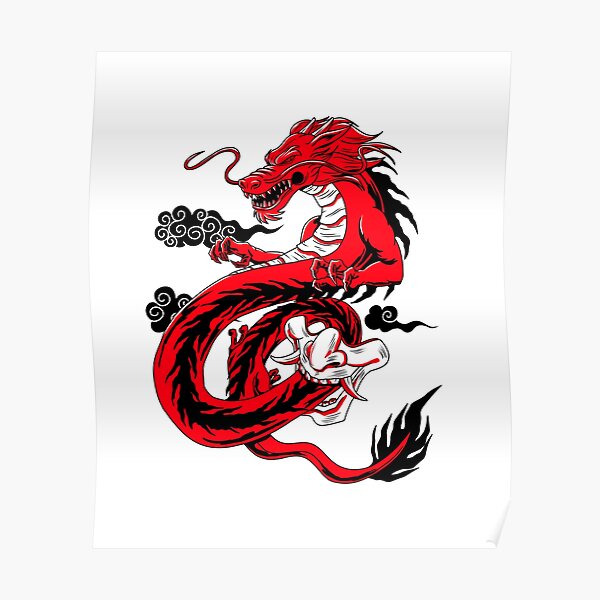 japanese-fire-dragon-poster-by-lorddavide-redbubble