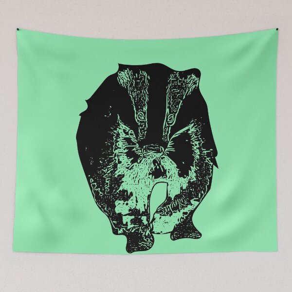 Item preview,  European Badger Black Print designed and sold by designsasstultd.