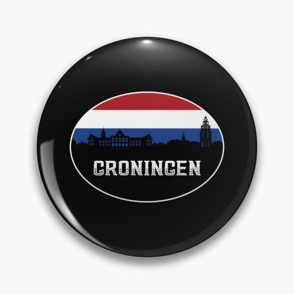 Item preview, Groningen Skyline Silhouette Souvenir Netherlands Flag designed and sold by TeeHome.
